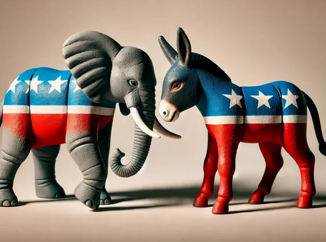 Left-right politics graphic